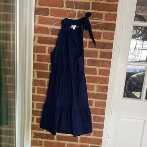 J. Crew Factory Navy Midi Dress